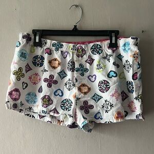 Disney Parks White Boxer Sleep Shorts Size Large